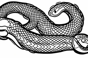 Mose's snake on a cross tattoo idea