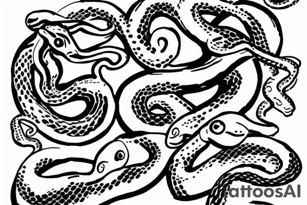 Mose's snake on a cross tattoo idea