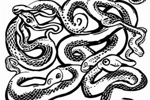 Mose's snake on a cross tattoo idea