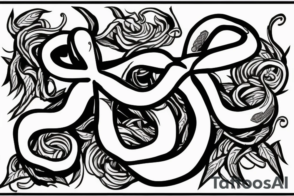 Snake on a cross tattoo idea
