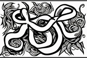 Snake on a cross tattoo idea