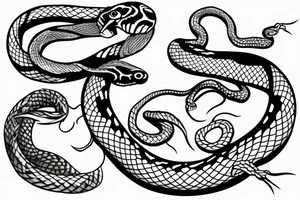 Snake on a pole tattoo idea