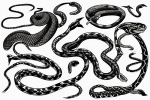Snake on a pole tattoo idea