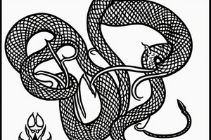 Snake impaled tattoo idea