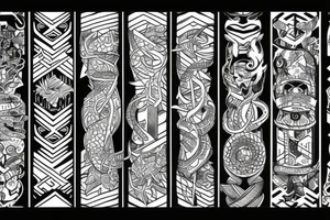 Snake impaled tattoo idea