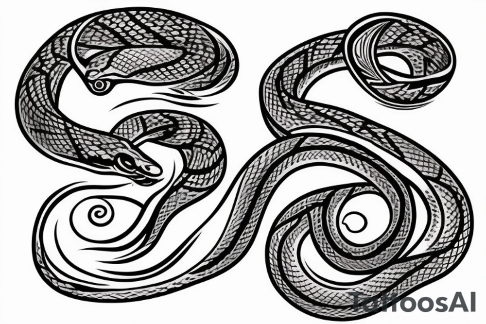 Snake impaled tattoo idea