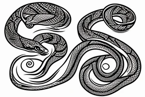 Snake impaled tattoo idea
