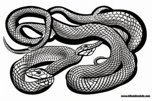 snake made out of copper tattoo idea