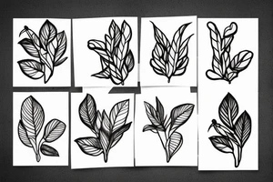 Minimalist coffee plant branch tattoo idea