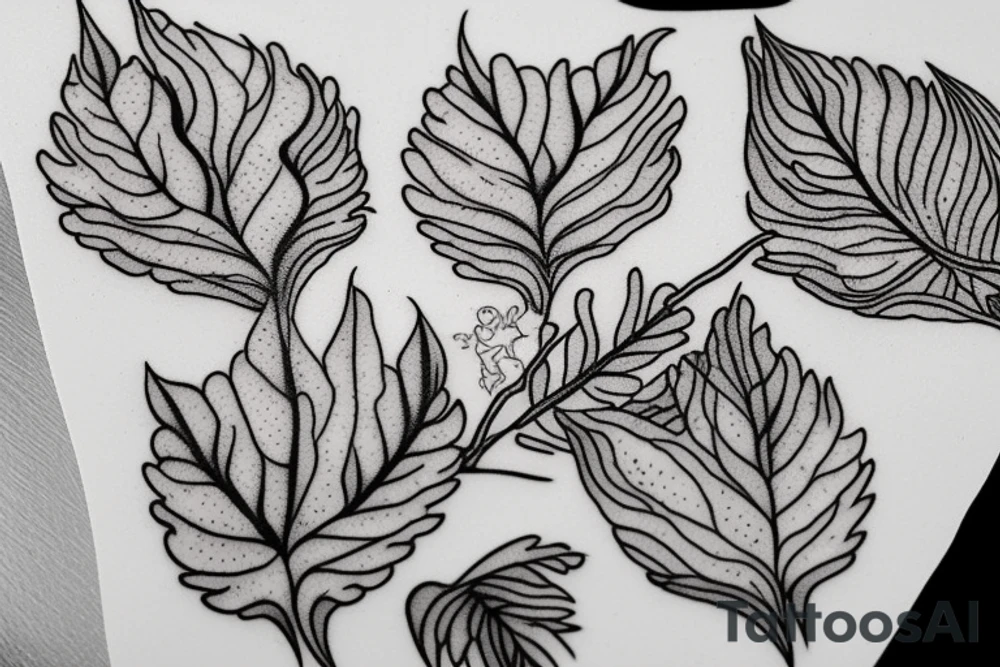Coffee plant branch tattoo idea