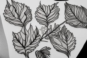 Coffee plant branch tattoo idea