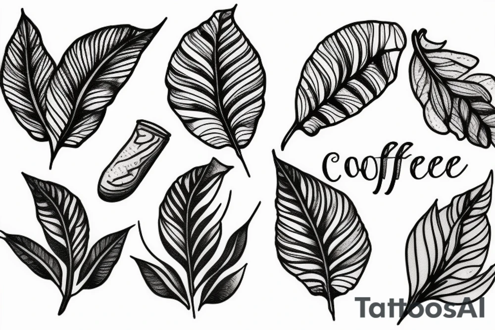 Coffee plant branch tattoo idea