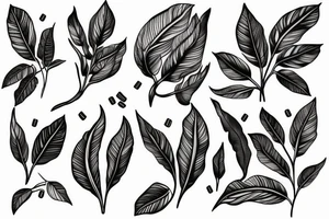 Coffee plant branch tattoo idea