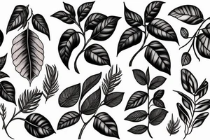 Coffee plant branch tattoo idea