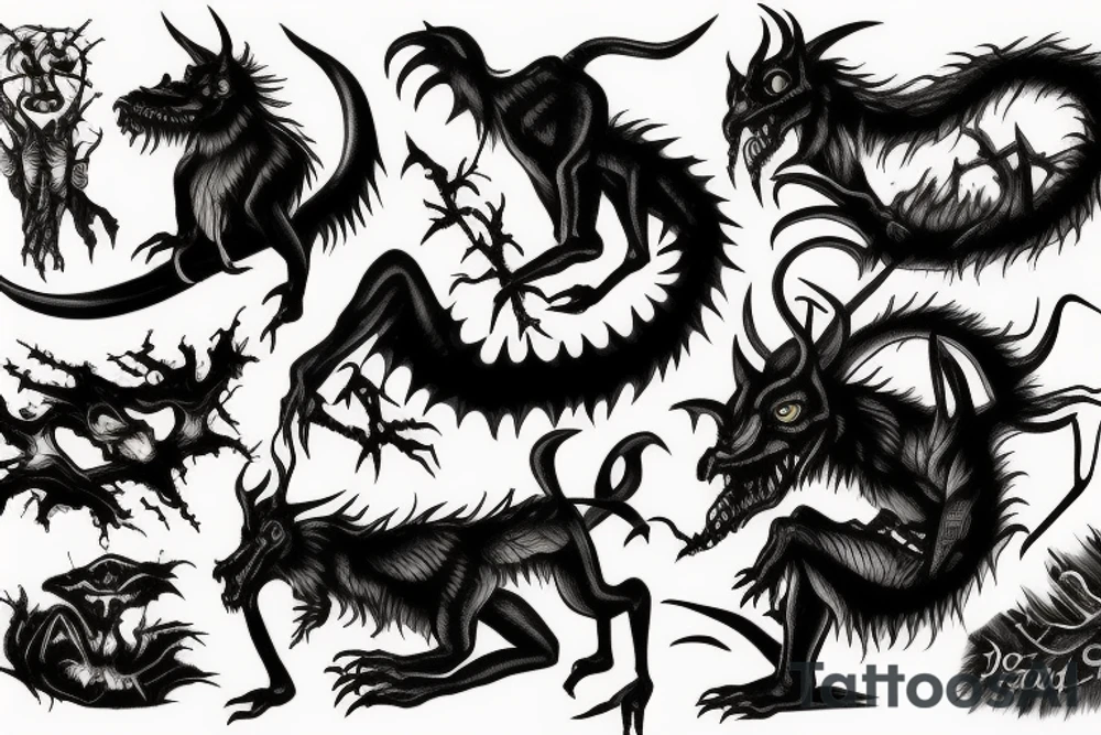 Jersey Devil and Scary Stories to Tell in the Dark tattoo idea