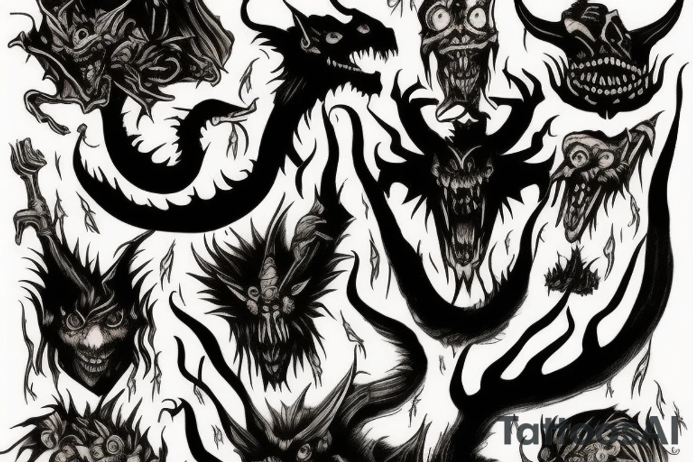 Jersey Devil and Scary Stories to Tell in the Dark tattoo idea