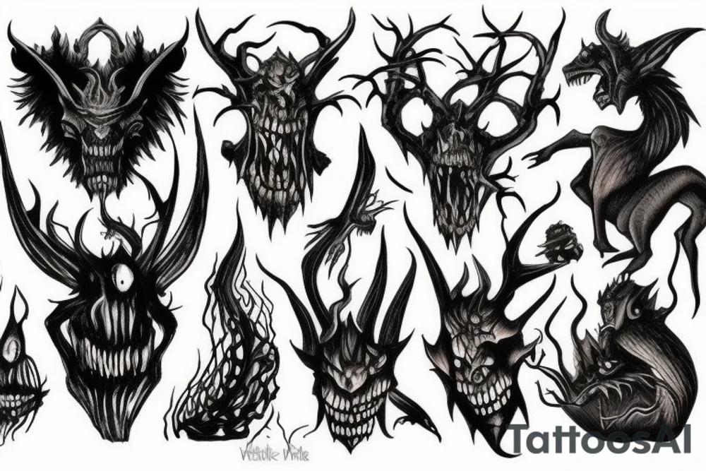 Jersey Devil and Scary Stories to Tell in the Dark tattoo idea