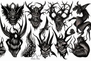 Jersey Devil and Scary Stories to Tell in the Dark tattoo idea