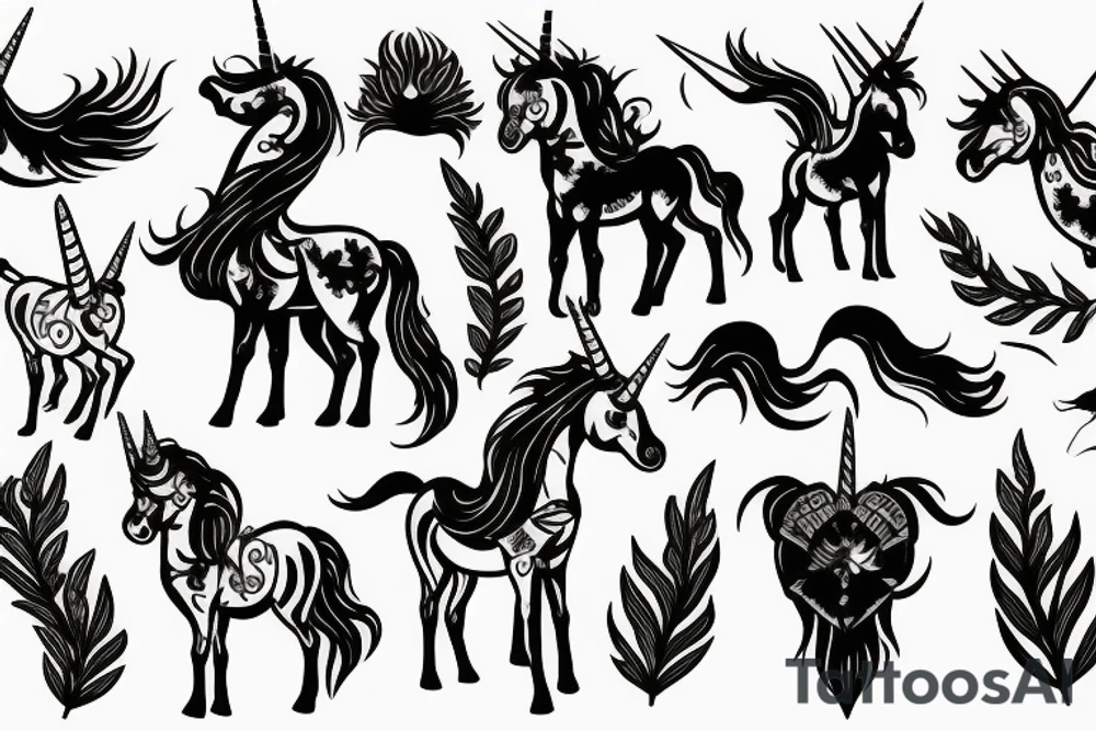 Unicorn tattoo idea