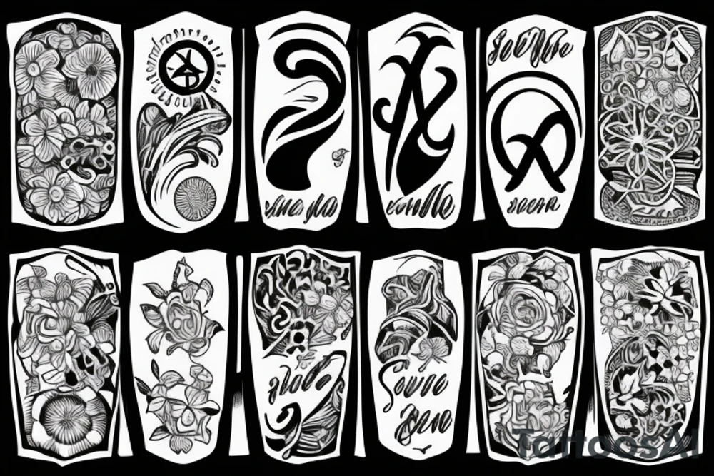 Surf peace love tattoo idea