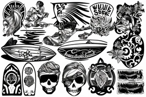 Surfer boy tattoo idea