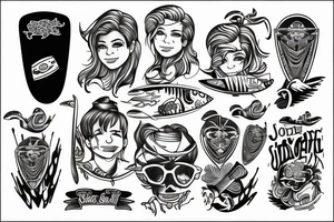 Surfer boy tattoo idea