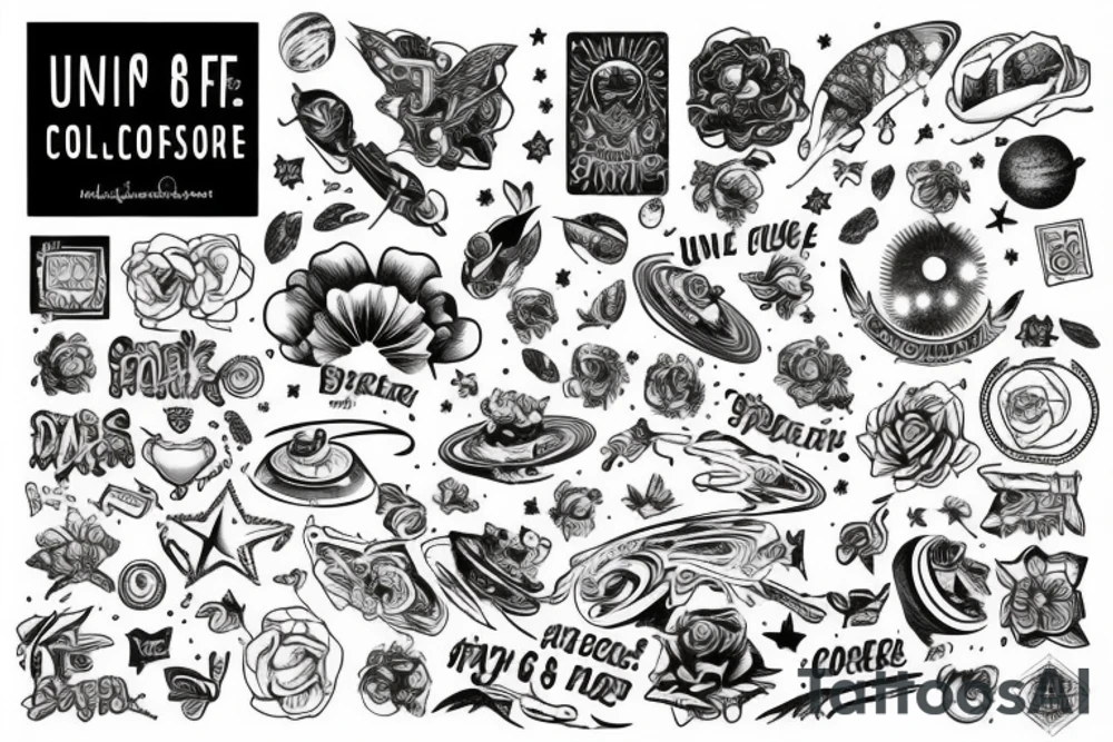 Universe full of colour tattoo idea