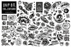 Universe full of colour tattoo idea