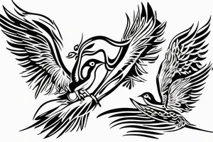 minimal tattoo of a bird flying, symbol of freedom and uniqueness tattoo idea