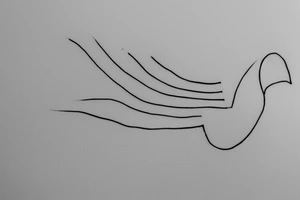 Single Line Bird Flying, A single, continuous line, simple but elegant design of a bird in flight. This minimalist approach can give the impression of fluidity and movement. tattoo idea