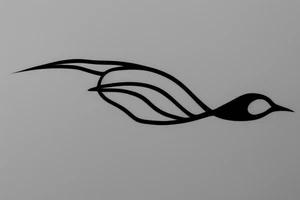 Single Line Bird Flying, A single, continuous line, simple but elegant design of a bird in flight. This minimalist approach can give the impression of fluidity and movement. tattoo idea