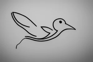 Single Line Bird Flying, A single, continuous line, simple but elegant design of a bird in flight. This minimalist approach can give the impression of fluidity and movement. tattoo idea