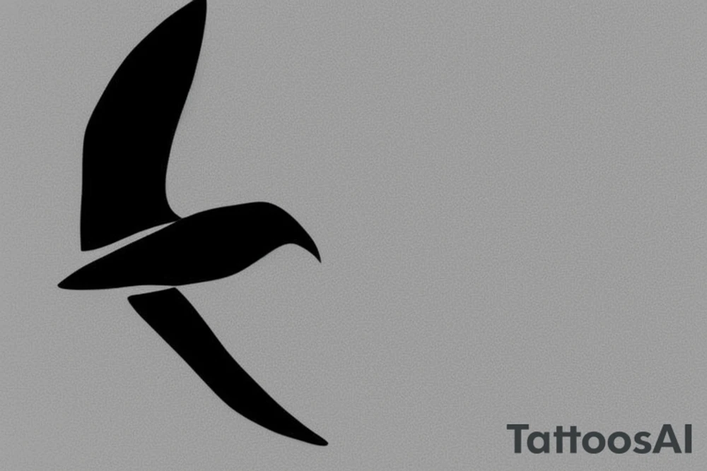 Single Line Bird Flying, A single, continuous line, simple but elegant design of a bird in flight. This minimalist approach can give the impression of fluidity and movement. tattoo idea