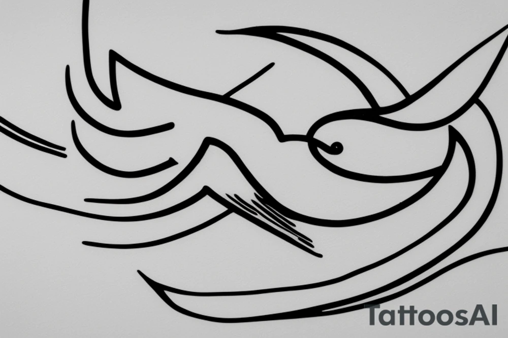 Single Line Bird Flying, A single, continuous line, simple but elegant design of a bird in flight. This minimalist approach can give the impression of fluidity and movement. tattoo idea