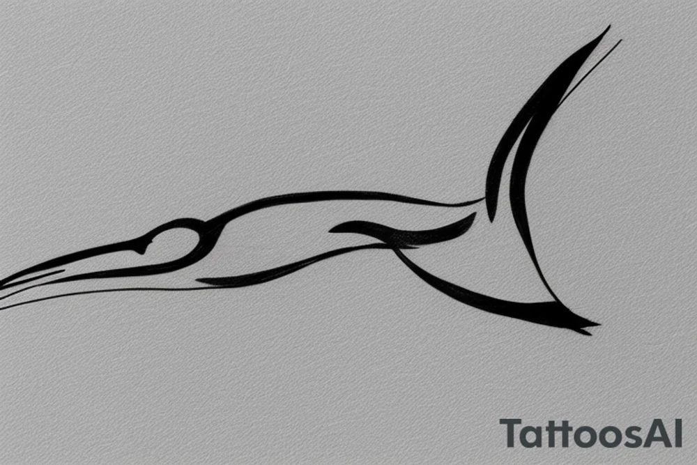 Single Line Bird Flying: A single, continuous line can be used to create a simple but elegant tattoo design of a bird in flight. This minimalist approach can give the impression of fluidity and movement. tattoo idea