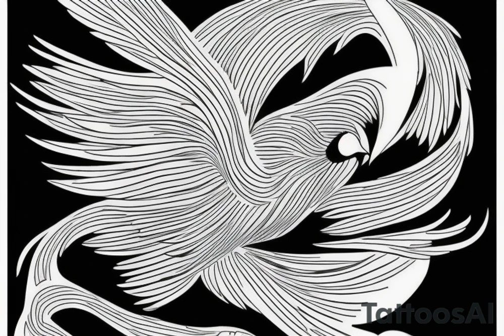 Single Line Bird Flying: A single, continuous line can be used to create a simple but elegant tattoo design of a bird in flight. This minimalist approach can give the impression of fluidity and movement. tattoo idea