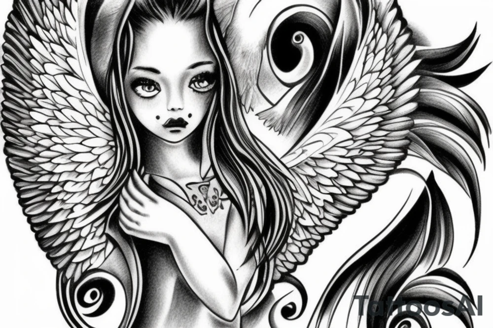 Angel tattoo idea