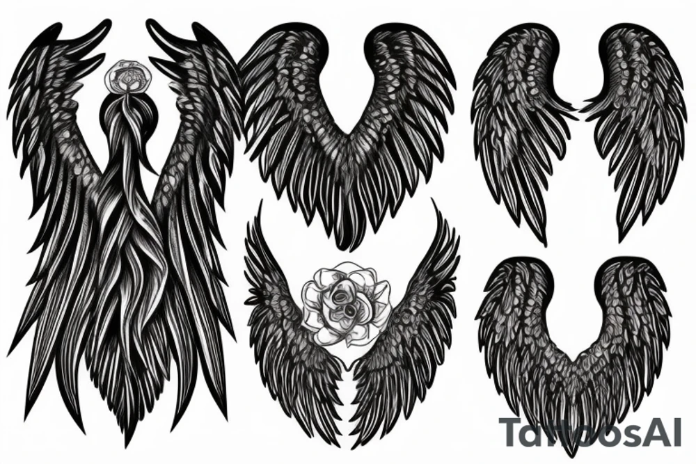 Angel wings tattoo idea