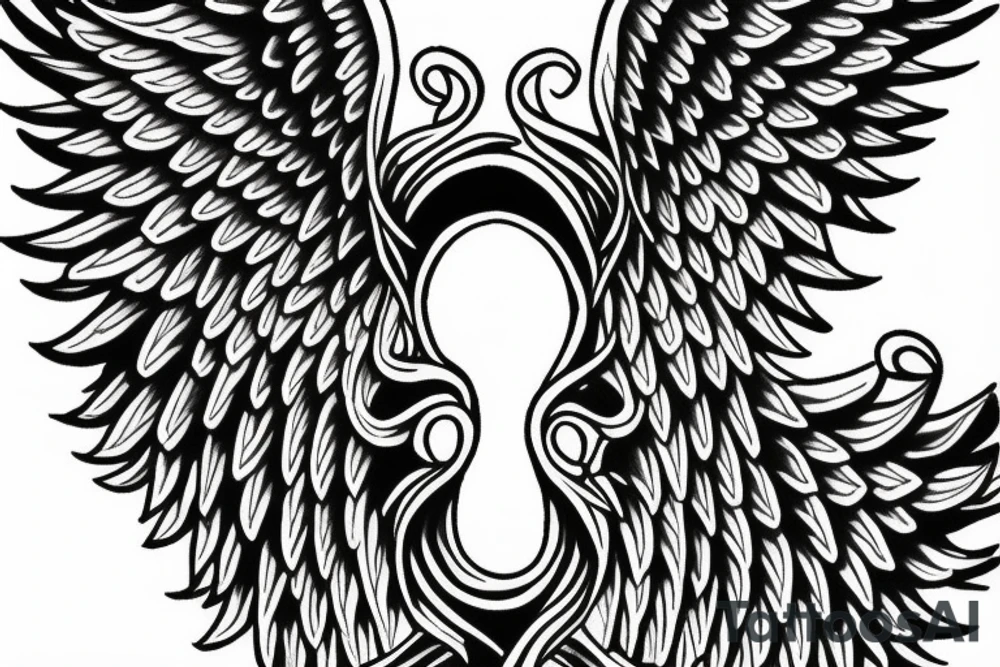 Angel wings tattoo idea