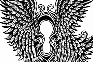 Angel wings tattoo idea