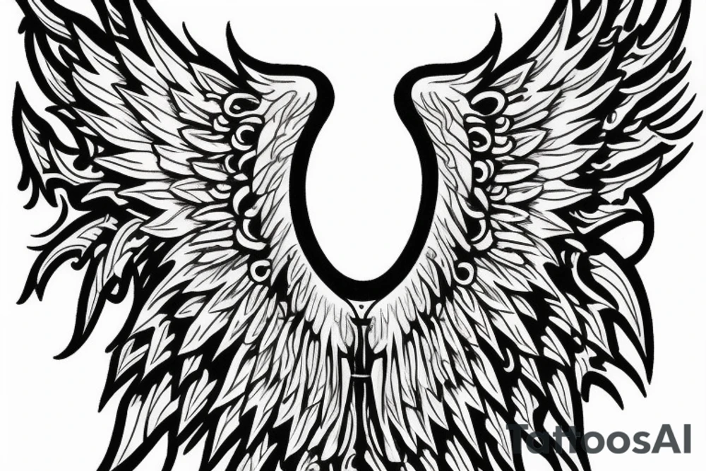 Angel wings tattoo idea