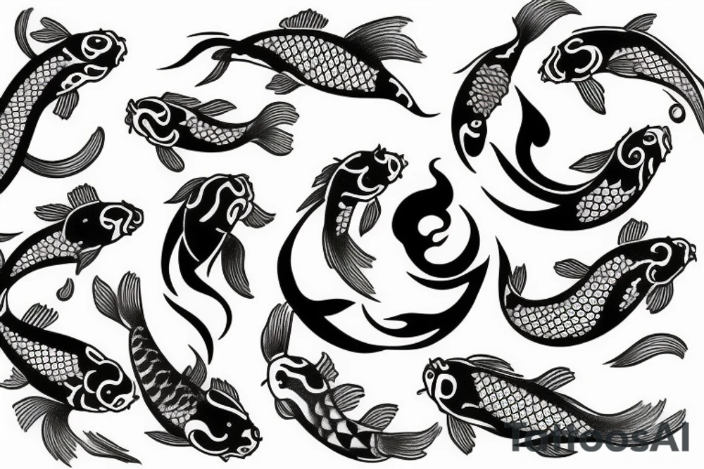Koi fish yin yang tattoo idea