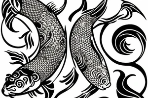 Koi fish yin yang tattoo idea