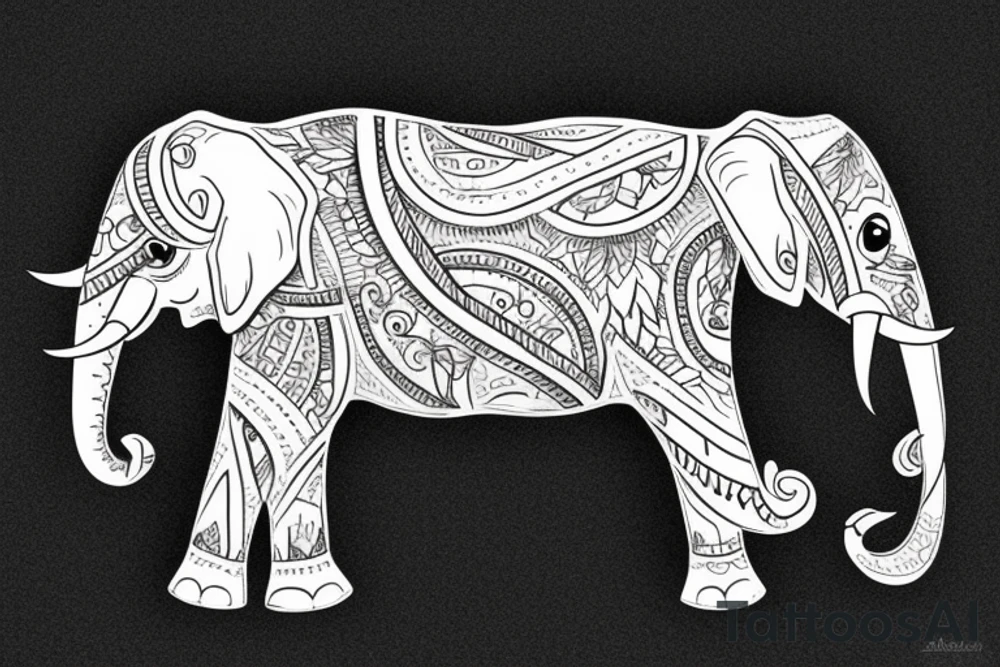 Elephant tattoo idea