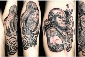 Astronaut Weltall vikinger rauchen tattoo idea