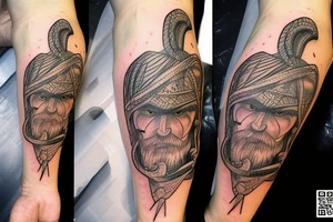 Astronaut Weltall vikinger rauchen tattoo idea