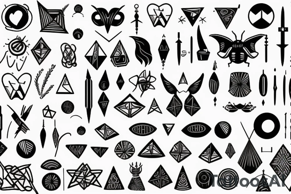 Love bugs breathe air mensch fine lines geometric symbols witchy tattoo idea