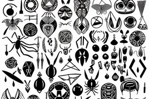 Love bugs breathe air mensch fine lines geometric symbols witchy tattoo idea
