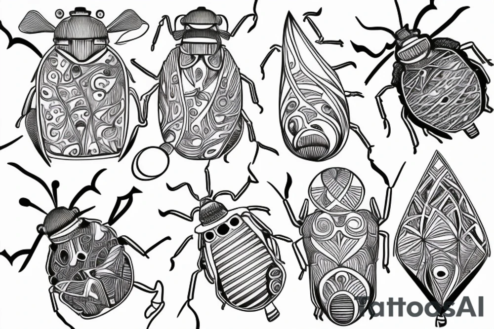 Love bugs breathe air mensch fine lines tattoo idea