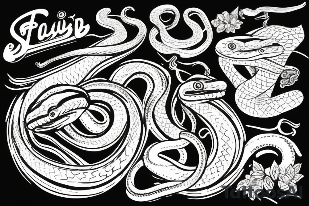 Snake in the shape of the cresta run in st. Moritz tattoo idea